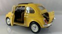 Fiat 500 f 1965 yellow 1:24 metalowy Bburago 22098