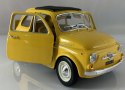 Fiat 500 f 1965 yellow 1:24 metalowy Bburago 22098