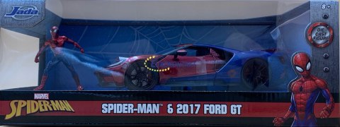 Ford GT 2017 Spiderman MARVEL JADA 1:24 + figurka Ford GT 2017 Spiderman MARVEL JADA 1:24 + figurka