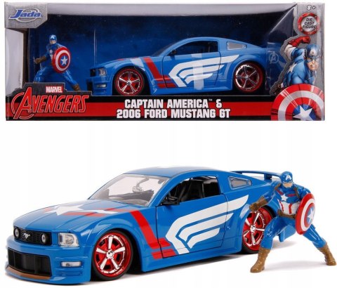 Ford Mustang 2006 Kapitan Ameryka MARVEL JADA1:24