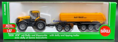 Traktor z wózkiem i wywrotką 1:87 SIKU 1858 Traktor z wózkiem i wywrotką 1:87 SIKU 1858