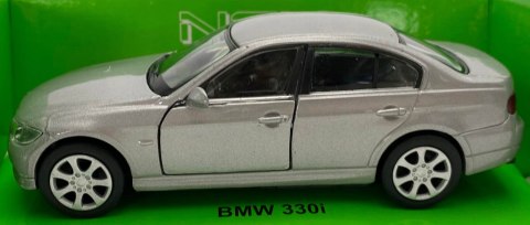 BMW 330i srebrny 1:34 Welly 42364F