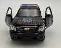 Chevrolet Tahoe '08 czarny police 1:34 Welly 43607