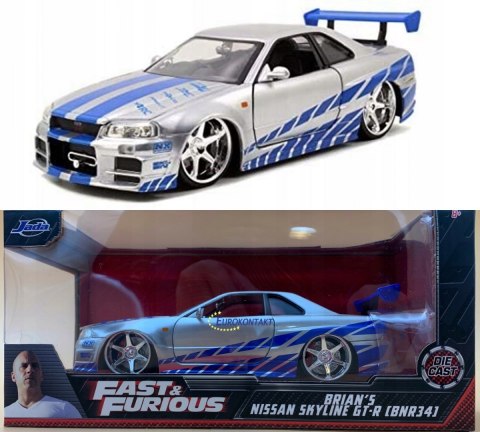 NISSAN GT-R Fast&Furious 2 O'Conner JADA 1:24 NISSAN GT-R Fast&Furious 2 O'Conner JADA 1:24