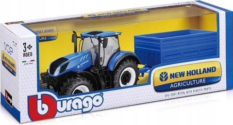 Traktor New Holland T7.315 przyczepa 1:32 BBURAGO Traktor New Holland T7.315 przyczepa 1:32 BBURAGO