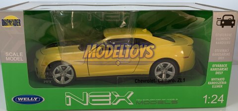 Chevrolet CAMARO ZL1 yellow 24042 model Welly 1:24 Chevrolet CAMARO ZL1 yellow 24042 model Welly 1:24