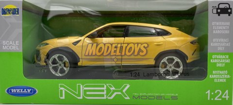 LAMBORGHINI Urus yellow MODEL 24094 WELLY 1:24 LAMBORGHINI Urus yellow MODEL 24094 WELLY 1:24