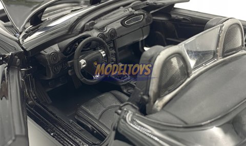 PORSCHE 987 Boxster S black MODEL METAL WELLY 1:24 PORSCHE 987 Boxster S black MODEL METAL WELLY 1:24