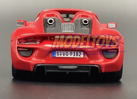 Porsche 918 Spyder red 1:24 model Bburago 21076 Porsche 918 Spyder red 1:24 model Bburago 21076