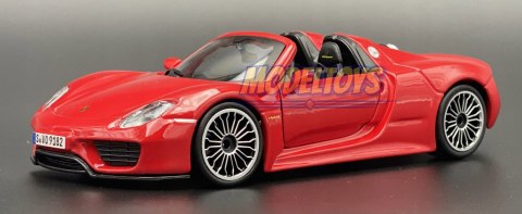 Porsche 918 Spyder red 1:24 model Bburago 21076 Porsche 918 Spyder red 1:24 model Bburago 21076