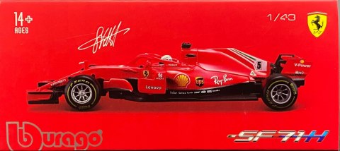 Bolid F1 FERRARI SF71H S. Vettel KASK BBurago 1:43