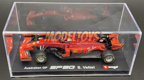 Bolid F1 FERRARI SF90 S. Vettel KASK BBurago 1:43 Bolid F1 FERRARI SF90 S. Vettel KASK BBurago 1:43