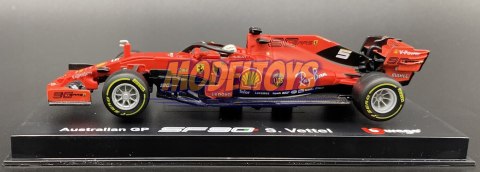 Bolid F1 FERRARI SF90 S. Vettel KASK BBurago 1:43 Bolid F1 FERRARI SF90 S. Vettel KASK BBurago 1:43