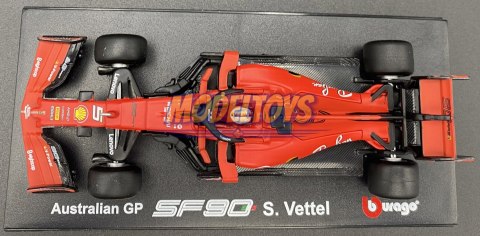 Bolid F1 FERRARI SF90 S. Vettel KASK BBurago 1:43 Bolid F1 FERRARI SF90 S. Vettel KASK BBurago 1:43
