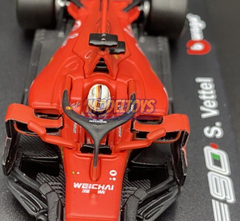 Bolid F1 FERRARI SF90 S. Vettel KASK BBurago 1:43 Bolid F1 FERRARI SF90 S. Vettel KASK BBurago 1:43