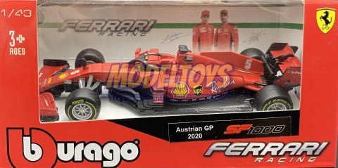F1 FERRARI SF1000 Austrian Vettel BBurago 1:43 F1 FERRARI SF1000 Austrian Vettel BBurago 1:43