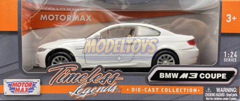 BMW M3 Coupe 2008 white model 1:24 Motormax 73347 BMW M3 Coupe 2008 white model 1:24 Motormax 73347