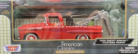 Chevy Apache 1958 Tow Truck 1:24 Motormax 75343 Chevy Apache 1958 Tow Truck 1:24 Motormax 75343