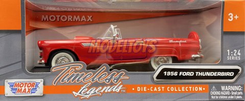 Ford THUNDERBIRD rok 1956 red 1:24 Motormax 73215 Ford THUNDERBIRD rok 1956 red 1:24 Motormax 73215