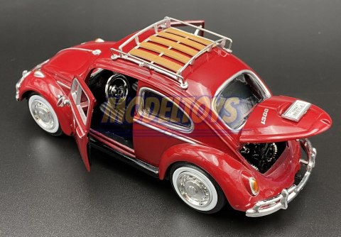 VW Classic Beetle Roof Luggage 1:24 Motormax 79559 VW Classic Beetle Roof Luggage 1:24 Motormax 79559