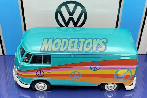 VW Type2 T1 Delivery Van Peace 1:24 Motormax 79583 VW Type2 T1 Delivery Van Peace 1:24 Motormax 79583