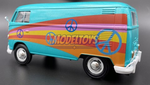 VW Type2 T1 Delivery Van Peace 1:24 Motormax 79583 VW Type2 T1 Delivery Van Peace 1:24 Motormax 79583