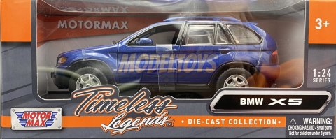 BMW X5 dark blue model 1:24 Motormax 73254 BMW X5 dark blue model 1:24 Motormax 73254