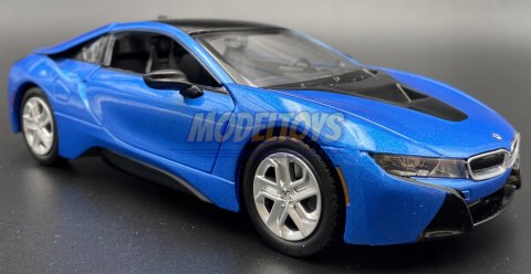 BMW i8 Coupe 2018 blue model 1:24 Motormax 79359 BMW i8 Coupe 2018 blue model 1:24 Motormax 79359