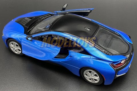 BMW i8 Coupe 2018 blue model 1:24 Motormax 79359 BMW i8 Coupe 2018 blue model 1:24 Motormax 79359