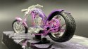 Chopper Iron CUSTOM purple 1:18 Motormax