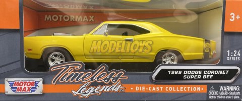 DODGE Coronet Super Bee 1969 1:24 Motormax 73315 DODGE Coronet Super Bee 1969 1:24 Motormax 73315