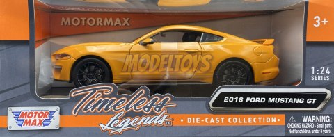 Ford MUSTANG GT 5.0 2018 model 1:24 Motormax 79352 Ford MUSTANG GT 5.0 2018 model 1:24 Motormax 79352