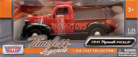 Plymouth 1941 Pickup 1:24 model Motormax 73278 Plymouth 1941 Pickup 1:24 model Motormax 73278