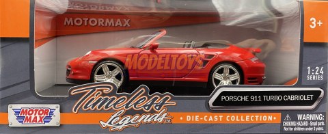 Porsche 911 Turbo Cabriolet 1:24 Motormax 73348 Porsche 911 Turbo Cabriolet 1:24 Motormax 73348