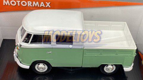 VW Type 2 T1 Double Cab Pickup 1:24 Motormax 79343 VW Type 2 T1 Double Cab Pickup 1:24 Motormax 79343