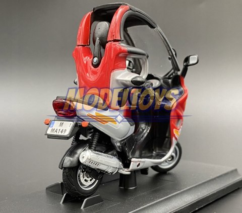 BMW C1 skuter z dachem motocykl model 1:18 Welly BMW C1 skuter z dachem motocykl model 1:18 Welly