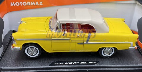 Chevrolet Bel Air 1955 1:18 yellow model Motormax 73184 Chevrolet Bel Air 1955 1:18 yellow model Motormax 73184
