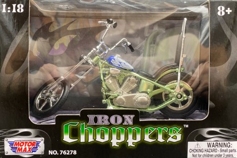 Chopper Iron CUSTOM blue 1:18 Motormax