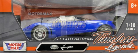 PAGANI Huayra blue 1:18 model Motormax 79160 PAGANI Huayra blue 1:18 model Motormax 79160