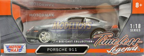 PORSCHE 911 grey 1:18 model Motormax 73101 PORSCHE 911 grey 1:18 model Motormax 73101