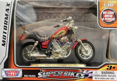 YAMAHA Virago 1000 1986 na podstawce 1:18 Motormax YAMAHA Virago 1000 1986 na podstawce 1:18 Motormax