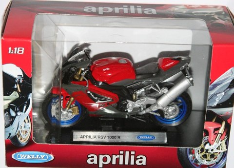APRILIA RSV 1000R 1:18 Welly metalowy APRILIA RSV 1000R 1:18 Welly metalowy