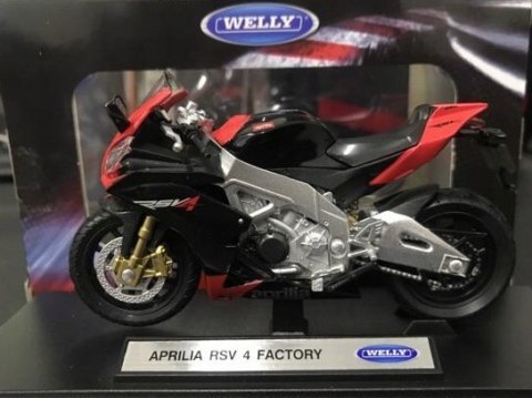 APRILIA RSV 4 Factory 1:18 Welly model metalowy APRILIA RSV 4 Factory 1:18 Welly model metalowy
