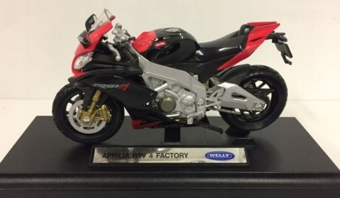 APRILIA RSV 4 Factory 1:18 Welly model metalowy APRILIA RSV 4 Factory 1:18 Welly model metalowy