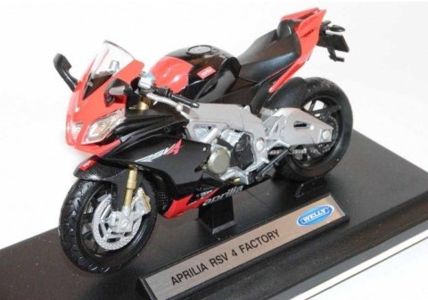 APRILIA RSV 4 Factory 1:18 Welly model metalowy APRILIA RSV 4 Factory 1:18 Welly model metalowy