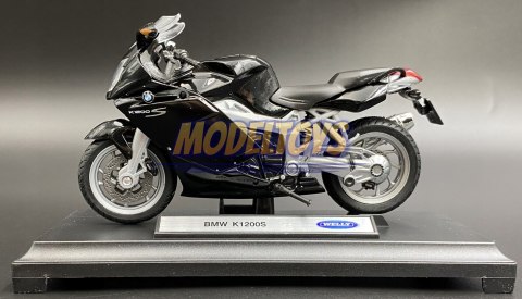 BMW K1200 S motocykl model 1:18 Welly metalowy BMW K1200 S motocykl model 1:18 Welly metalowy