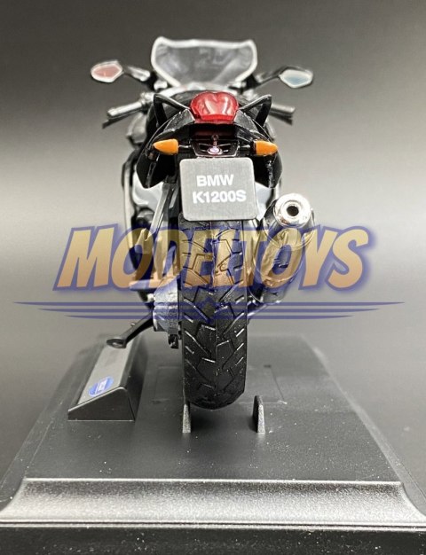 BMW K1200 S motocykl model 1:18 Welly metalowy BMW K1200 S motocykl model 1:18 Welly metalowy
