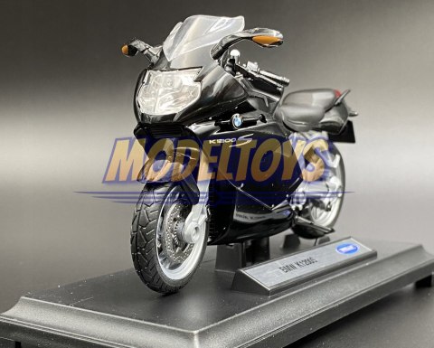 BMW K1200 S motocykl model 1:18 Welly metalowy BMW K1200 S motocykl model 1:18 Welly metalowy