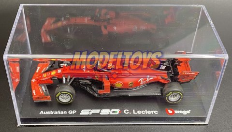 Bolid F1 FERRARI SF90 Leclerc KASK BBurago 1:43 Bolid F1 FERRARI SF90 Leclerc KASK BBurago 1:43
