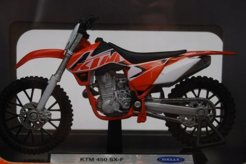 KTM 450 SX-F motocykl model 1:18 Welly metalowy KTM 450 SX-F motocykl model 1:18 Welly metalowy